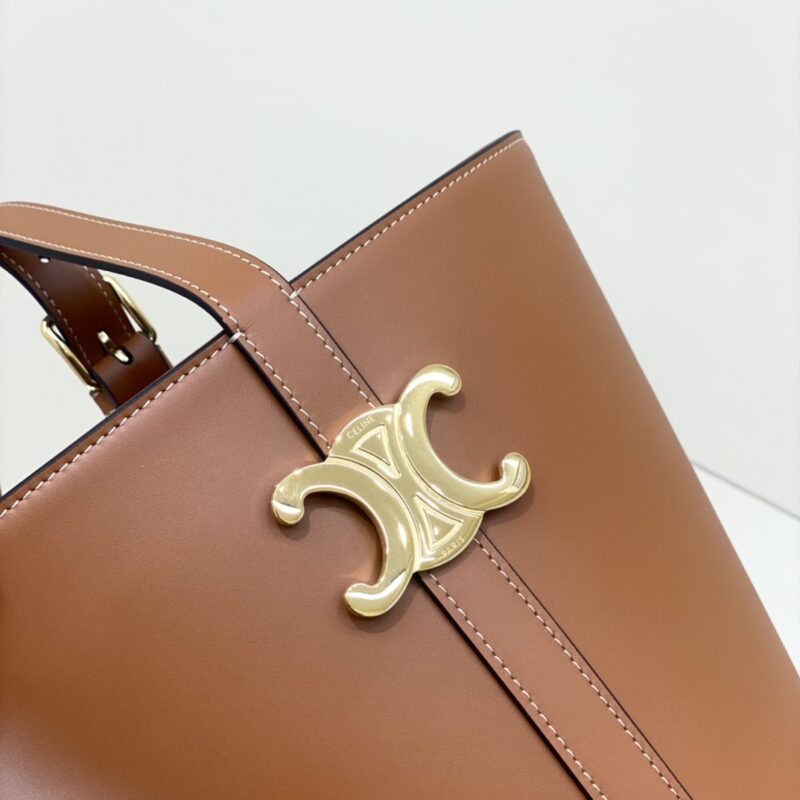 Replica Celine Triomphe Bucket Bag Brown 5 Replica Celine Triomphe Bucket Bag Brown - top-tier luxury replica shoulder bag