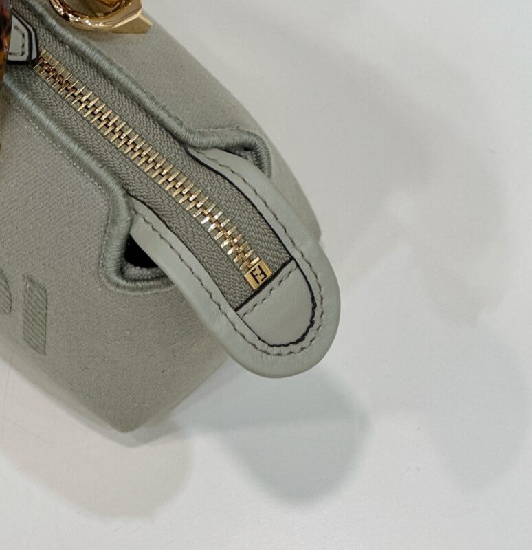 Replica Fendi By The Way Boston Beige Cotton - high-end fake designer purse