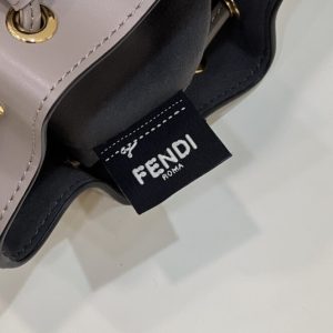 Replica Fendi Tresor Mini Bucket Grey 6 Replica Fendi Tresor Mini Bucket Grey - authentic-look luxury purse replica