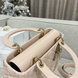 Replica Lady Dior Medium Powder Pink - premium-grade designer purse dupe