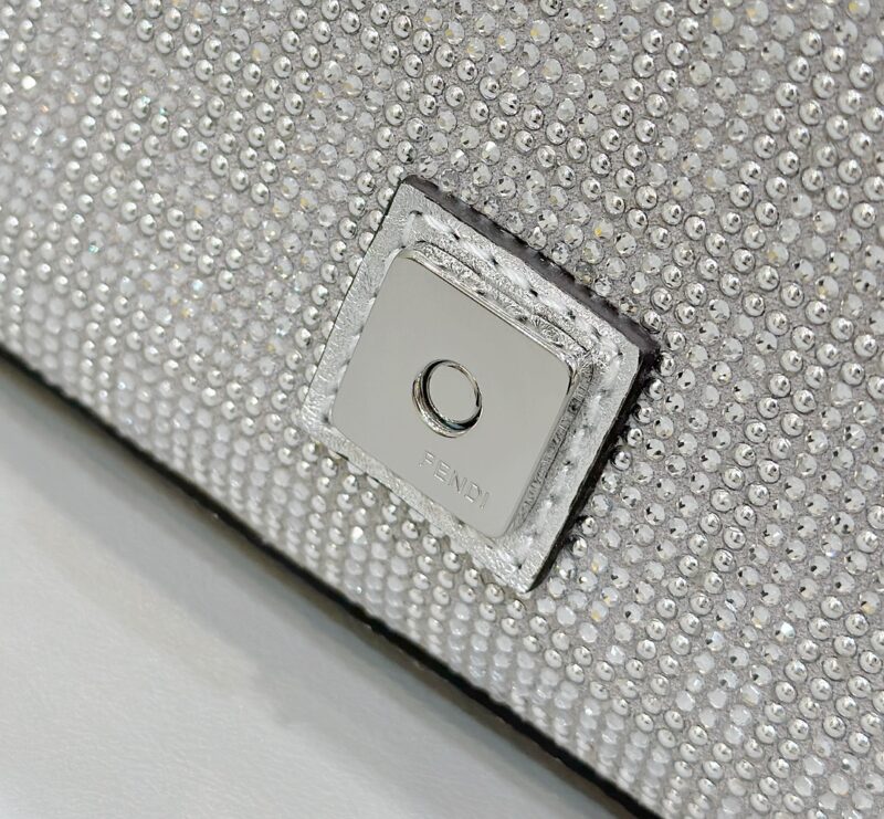 Replica Fendi Baguette Silver Diamond 6 Replica Fendi Baguette Silver Diamond - near-authentic luxury replica handbag