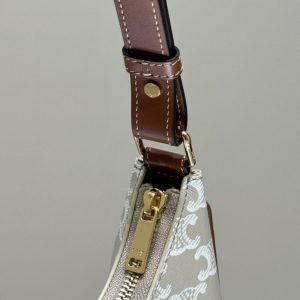 Replica Celine Triomphe Moon Bag White 7 Replica Celine Triomphe Moon Bag White - premium 1:1 fake handbag model