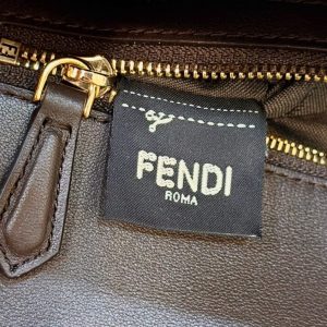 Replica Fendi Baguette Sliding Chain FF Brown - high-end fake designer purse