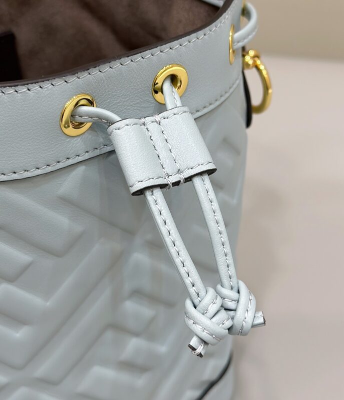 Replica Fendi Tresor Mini Bucket Blue 7 Replica Fendi Tresor Mini Bucket Blue - high-accuracy replica luxury purse