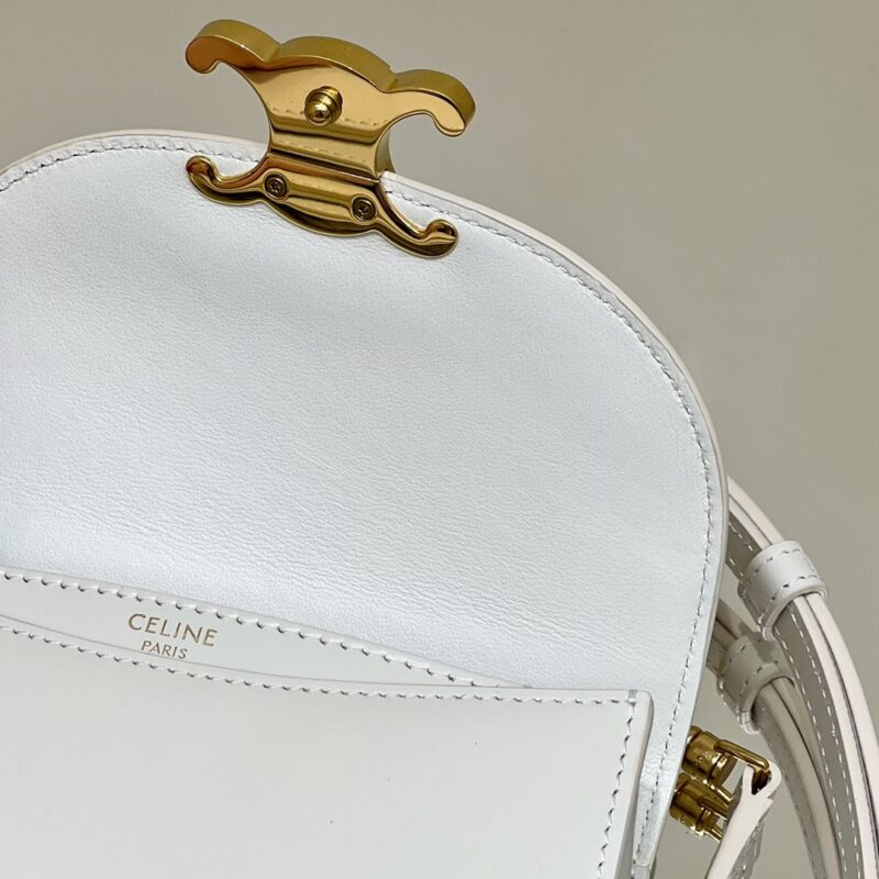 Replica Celine Mini Triomphe White - near-authentic luxury replica handbag