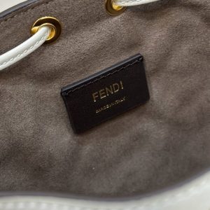 Replica Fendi Tresor Mini Bucket White 6 Replica Fendi Tresor Mini Bucket White - premium-grade designer purse dupe
