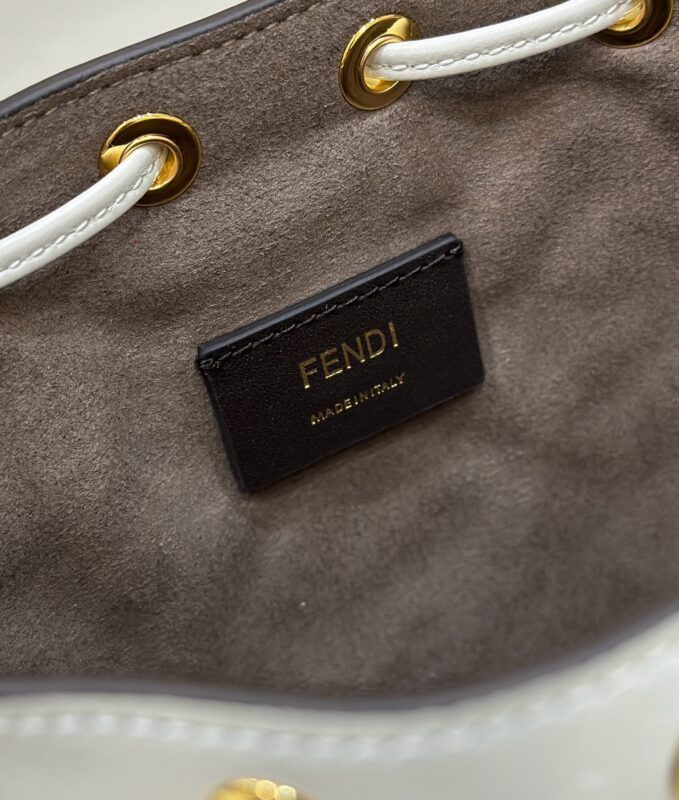 Replica Fendi Tresor Mini Bucket White 6 Replica Fendi Tresor Mini Bucket White - premium-grade designer purse dupe