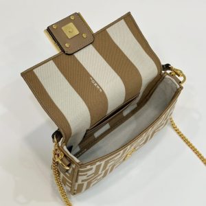 Replica Fendi Baguette FF Brown 8 Replica Fendi Baguette FF Brown - premium 1:1 fake handbag model