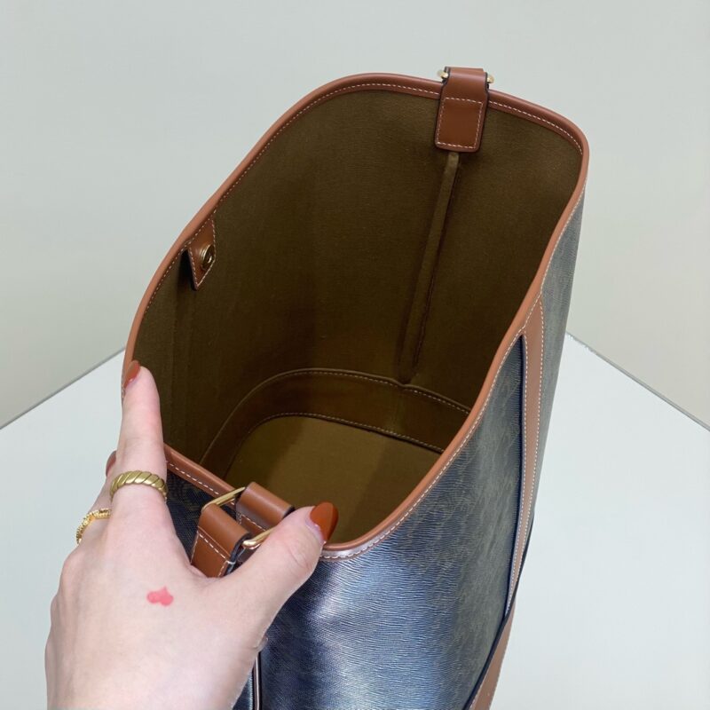 Replica Celine Triomphe Bucket Brown 8 Replica Celine Triomphe Bucket Brown - premium 1:1 fake handbag model