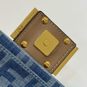 Replica Fendi Baguette Small Dark Bue Denim 7 Replica Fendi Baguette Small Dark Bue Denim - premium 1:1 fake handbag model