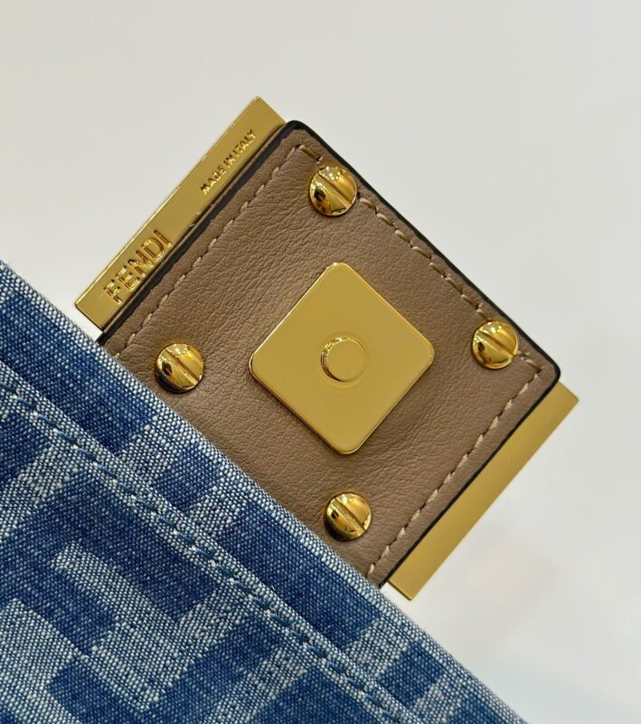 Replica Fendi Baguette Small Dark Bue Denim 7 Replica Fendi Baguette Small Dark Bue Denim - premium 1:1 fake handbag model