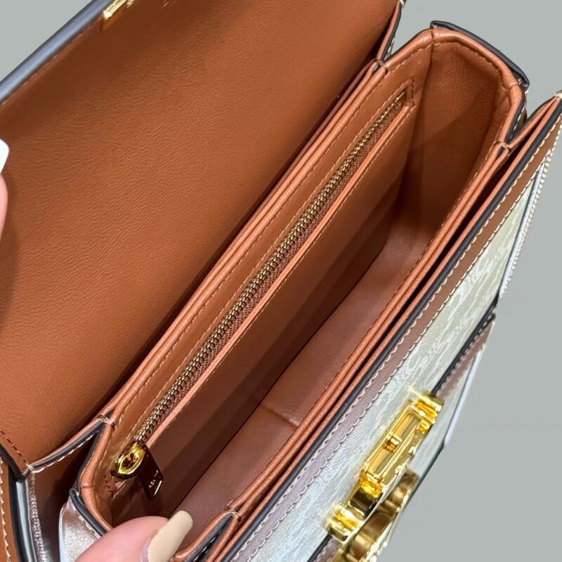Replica Celine Triomphe Mini White - realistic designer-inspired fake bag