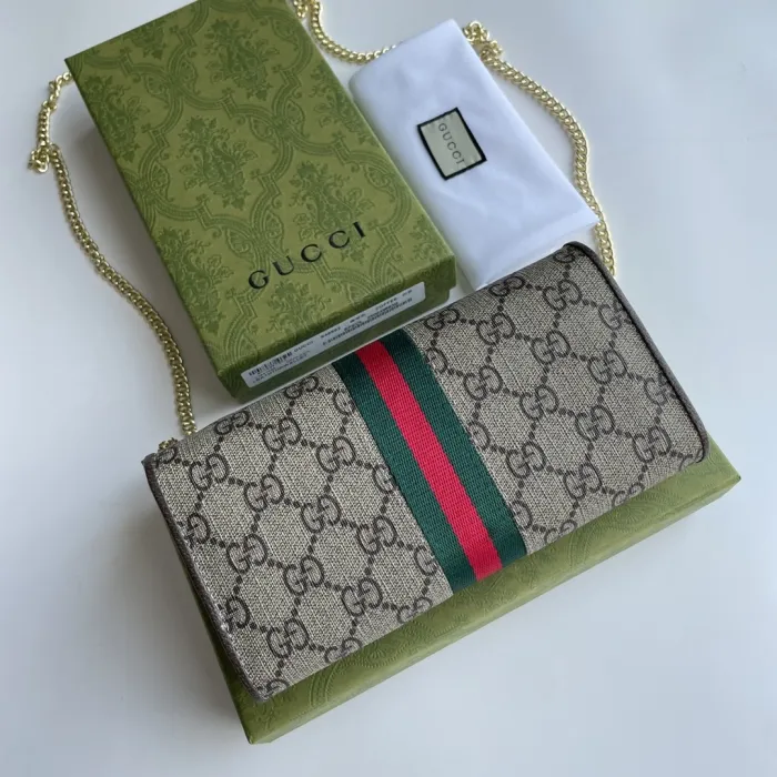 Replica GUCCI OPHIDIA GG CHAIN WALLET 10 Replica GUCCI OPHIDIA GG CHAIN WALLET - authentic-look luxury purse replica