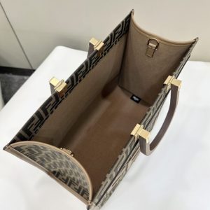 Replica Fendi Sunshine Tote Brown Monogram 9 Replica Fendi Sunshine Tote Brown Monogram - premium 1:1 fake handbag model