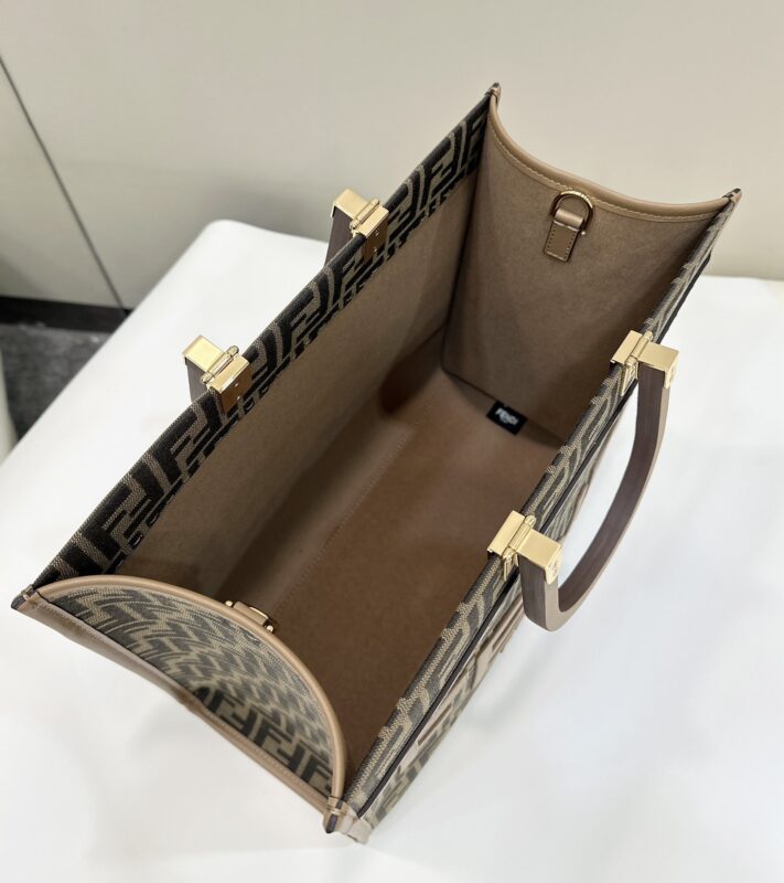 Replica Fendi Sunshine Tote Brown Monogram 9 Replica Fendi Sunshine Tote Brown Monogram - premium 1:1 fake handbag model