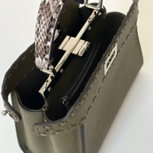 Replica Fendi Peekaboo Small Dark Grey 9 Replica Fendi Peekaboo Small Dark Grey - authentic-look luxury purse replica