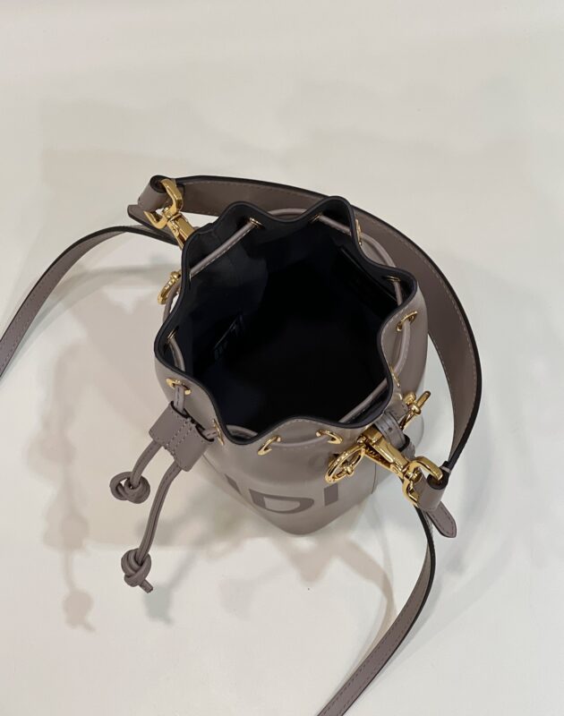 Replica Fendi Tresor Mini Bucket Grey 9 Replica Fendi Tresor Mini Bucket Grey - premium-grade designer purse dupe