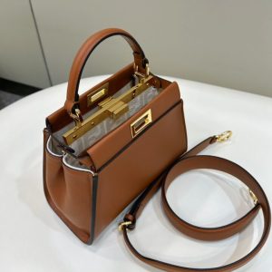 Replica Fendi Peekaboo Medium Brown 9 Replica Fendi Peekaboo Medium Brown - top-tier luxury replica shoulder bag