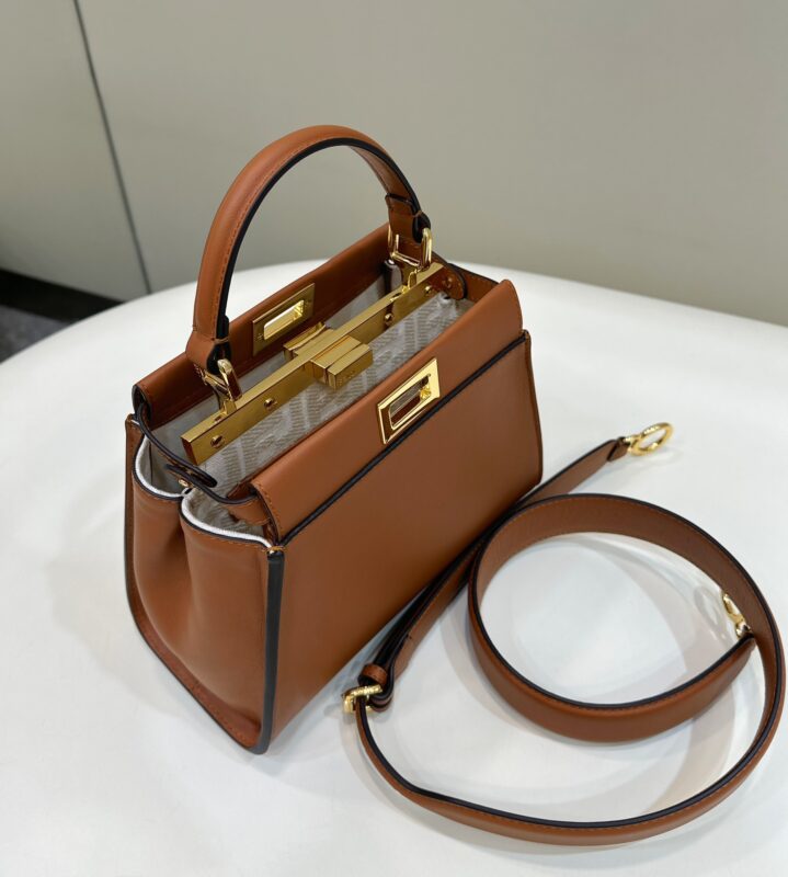 Replica Fendi Peekaboo Medium Brown 9 Replica Fendi Peekaboo Medium Brown - top-tier luxury replica shoulder bag