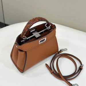 Replica Fendi Peekaboo Small Brown 10 Replica Fendi Peekaboo Small Brown - high-end fake designer purse