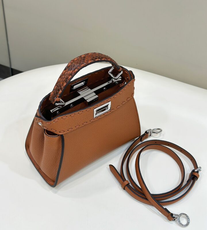 Replica Fendi Peekaboo Small Brown 10 Replica Fendi Peekaboo Small Brown - high-end fake designer purse