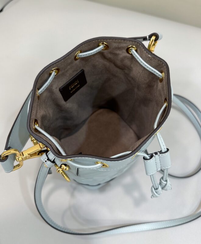 Replica Fendi Tresor Mini Bucket Blue 9 Replica Fendi Tresor Mini Bucket Blue - near-authentic luxury replica handbag