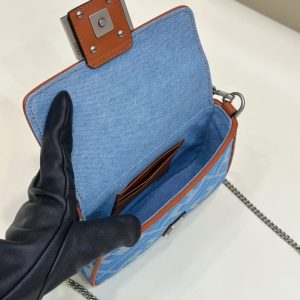 Replica Fendi Baguette Small Denim Blue 8 Replica Fendi Baguette Small Denim Blue - top-rated replica designer bag