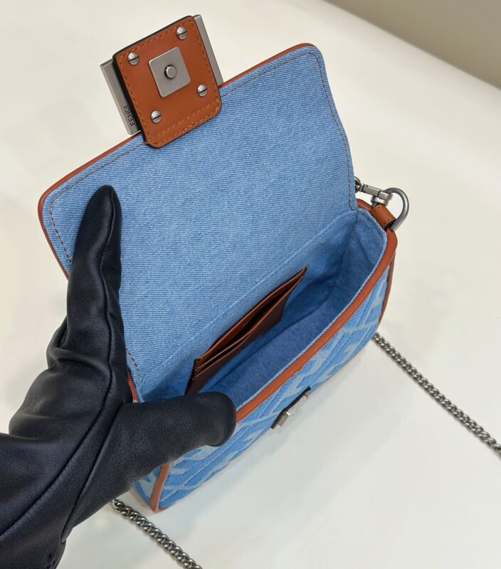 Replica Fendi Baguette Small Denim Blue 8 Replica Fendi Baguette Small Denim Blue - top-rated replica designer bag
