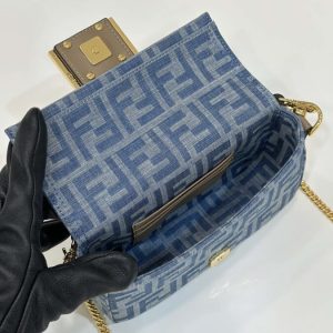 Replica Fendi Baguette Small Dark Bue Denim 8 Replica Fendi Baguette Small Dark Bue Denim - near-authentic luxury replica handbag
