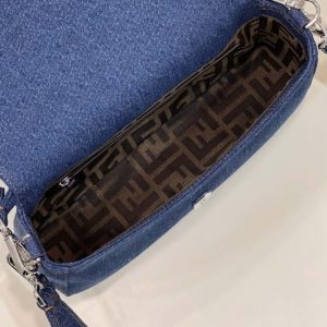 Replica Fendi Baguette Full Blue Denim - top-rated replica designer bag