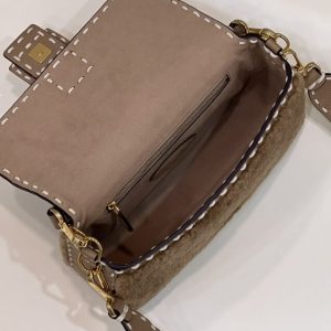 Replica Fendi Baguette Brown Wool 9 Replica Fendi Baguette Brown Wool - premium-grade designer purse dupe