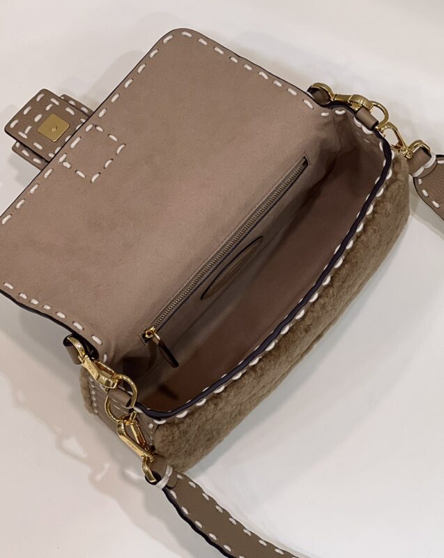 Replica Fendi Baguette Brown Wool 9 Replica Fendi Baguette Brown Wool - premium-grade designer purse dupe