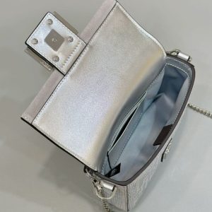 Replica Fendi Baguette Silver Diamond 9 Replica Fendi Baguette Silver Diamond - near-authentic luxury replica handbag