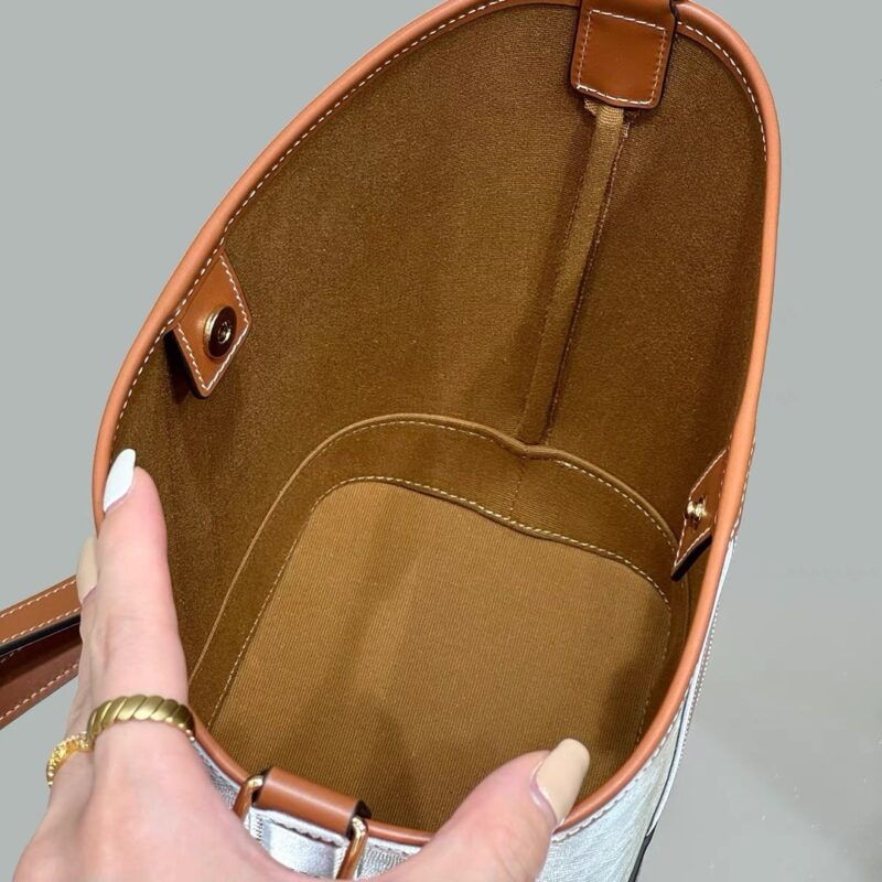 Replica Celine Triomphe Bucket White - elite superclone designer purse