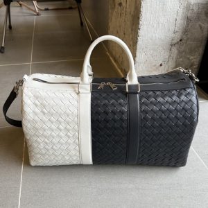 Replica Bottega Veneta Travel Bag Black White 1 Replica Bottega Veneta Travel Bag Black White - premium-grade designer purse dupe