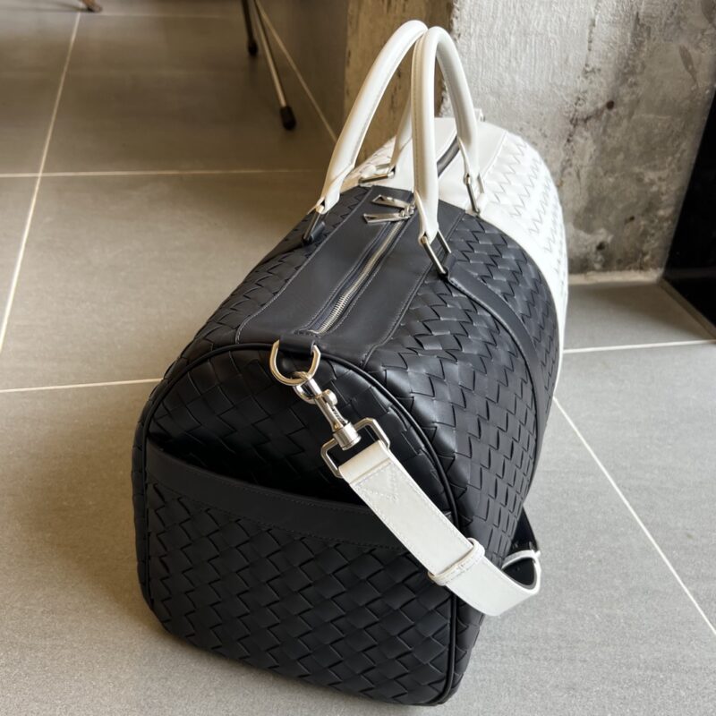 Replica Bottega Veneta Travel Bag Black White 2 Replica Bottega Veneta Travel Bag Black White - premium-grade designer purse dupe