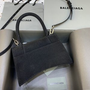 Replica Balenciaga Hourglass Shine Black 2 Replica Balenciaga Hourglass Shine Black - authentic-look luxury purse replica