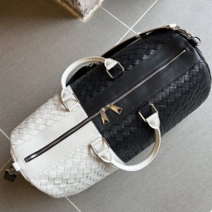 Replica Bottega Veneta Travel Bag Black White 3 Replica Bottega Veneta Travel Bag Black White - high-accuracy replica luxury purse