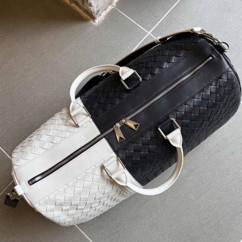 Replica Bottega Veneta Travel Bag Black White 3 Replica Bottega Veneta Travel Bag Black White - high-accuracy replica luxury purse