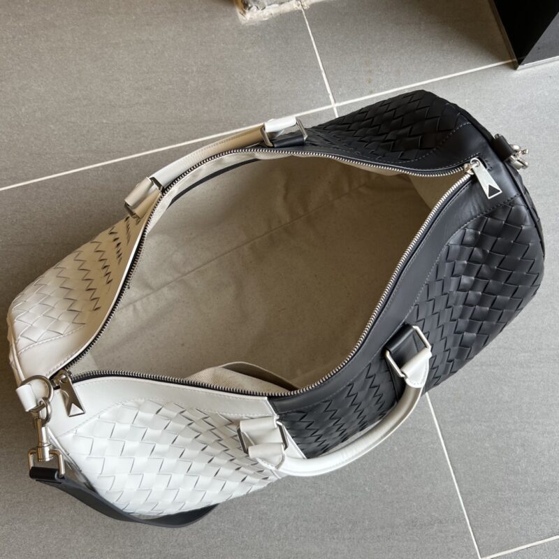 Replica Bottega Veneta Travel Bag Black White 5 Replica Bottega Veneta Travel Bag Black White - high-end fake designer purse
