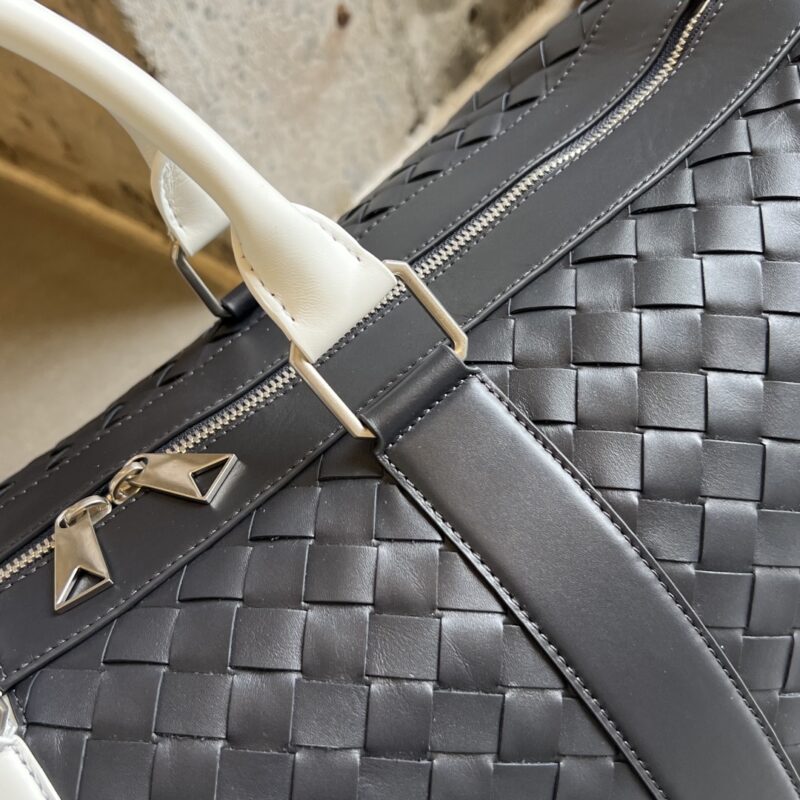 Replica Bottega Veneta Travel Bag Black White 7 Replica Bottega Veneta Travel Bag Black White - elite superclone designer purse