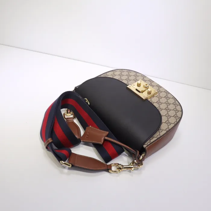 Replica GUCCI Supreme Monogram Web Medium Padlock Messenger Shoulder Bag 15 Replica GUCCI Supreme Monogram Web Medium Padlock Messenger Shoulder Bag - premium 1:1 fake handbag model