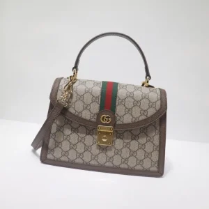 Replica GUCCI OPHIDIA SMALL TOP HANDLE BAG WITH WEB 17 Replica GUCCI OPHIDIA SMALL TOP HANDLE BAG WITH WEB - realistic designer-inspired fake bag