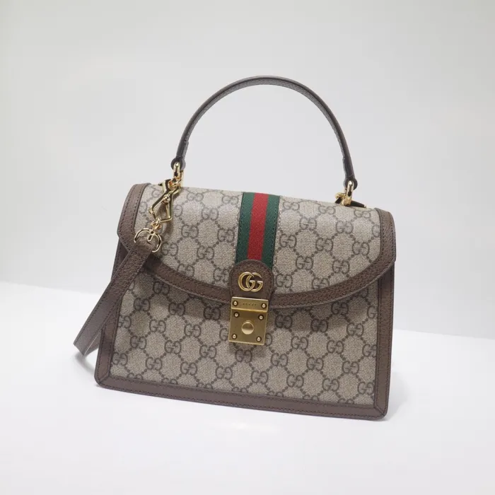 Replica GUCCI OPHIDIA SMALL TOP HANDLE BAG WITH WEB 17 Replica GUCCI OPHIDIA SMALL TOP HANDLE BAG WITH WEB - realistic designer-inspired fake bag