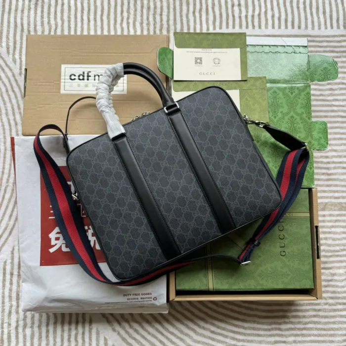 Replica GUCCI GG BLACK BRIEFCASE 2 Replica GUCCI GG BLACK BRIEFCASE - best-selling designer handbag dupe