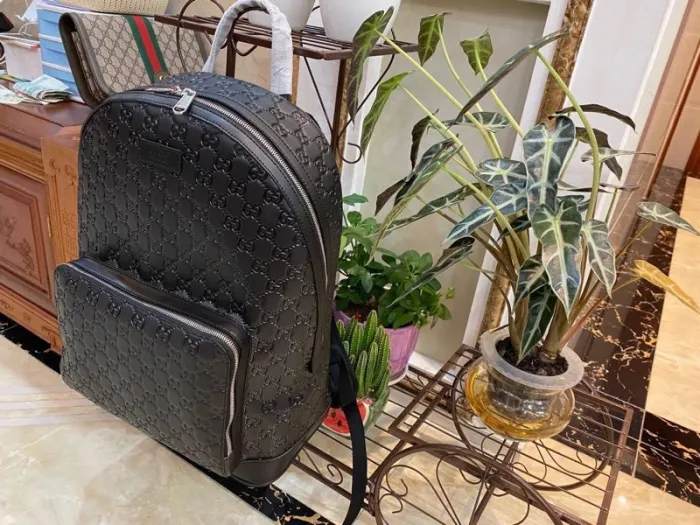 Replica GUCCI MEDIUM GG BACKPACK WITH TAG 16 Replica GUCCI MEDIUM GG BACKPACK WITH TAG - premium 1:1 fake handbag model
