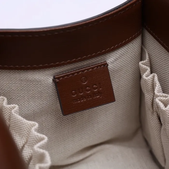 Replica GUCCI HORSEBIT 1955 MINI CANVAS TOTE IN NEUTRALS - top-tier luxury replica shoulder bag
