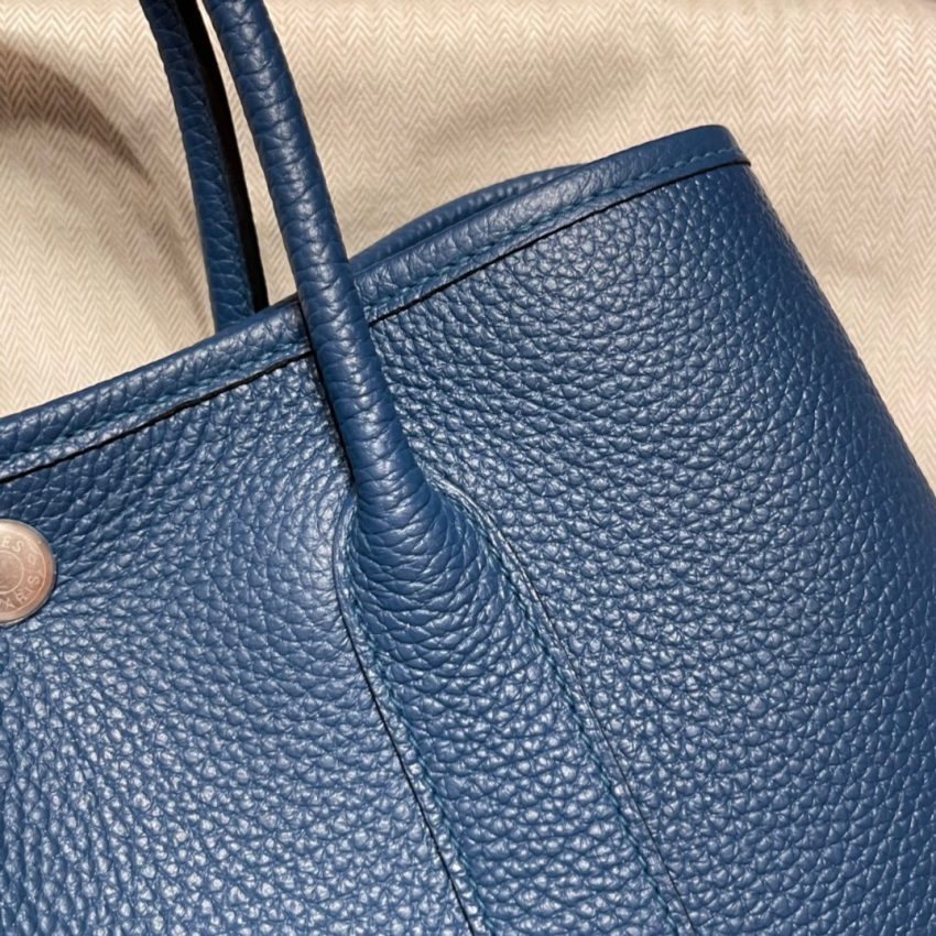 Replica Hermes Garden Party 30cm Ocean Blue 3 Replica Hermes Garden Party 30cm Ocean Blue - premium 1:1 fake handbag model