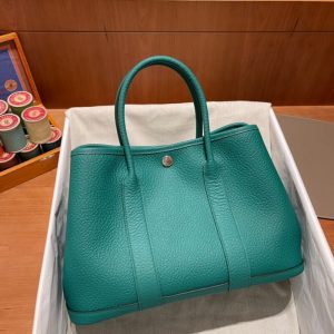Replica Hermes Garden Party 30cm Very Jade 1 Replica Hermes Garden Party 30cm Very Jade - ultra-realistic fake designer tote