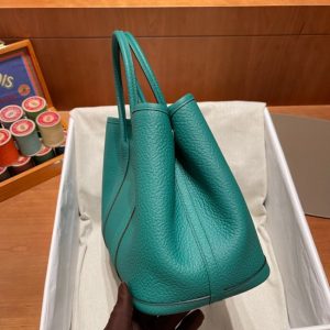 Replica Hermes Garden Party 30cm Very Jade 3 Replica Hermes Garden Party 30cm Very Jade - premium-grade designer purse dupe